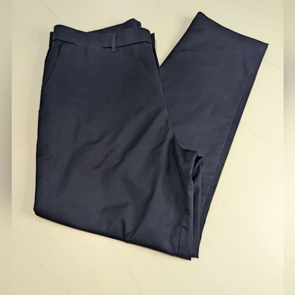 Banana Republic Navy Blue Slim Fit Flat Front Dress Pants Slacks Mens Size 36x30